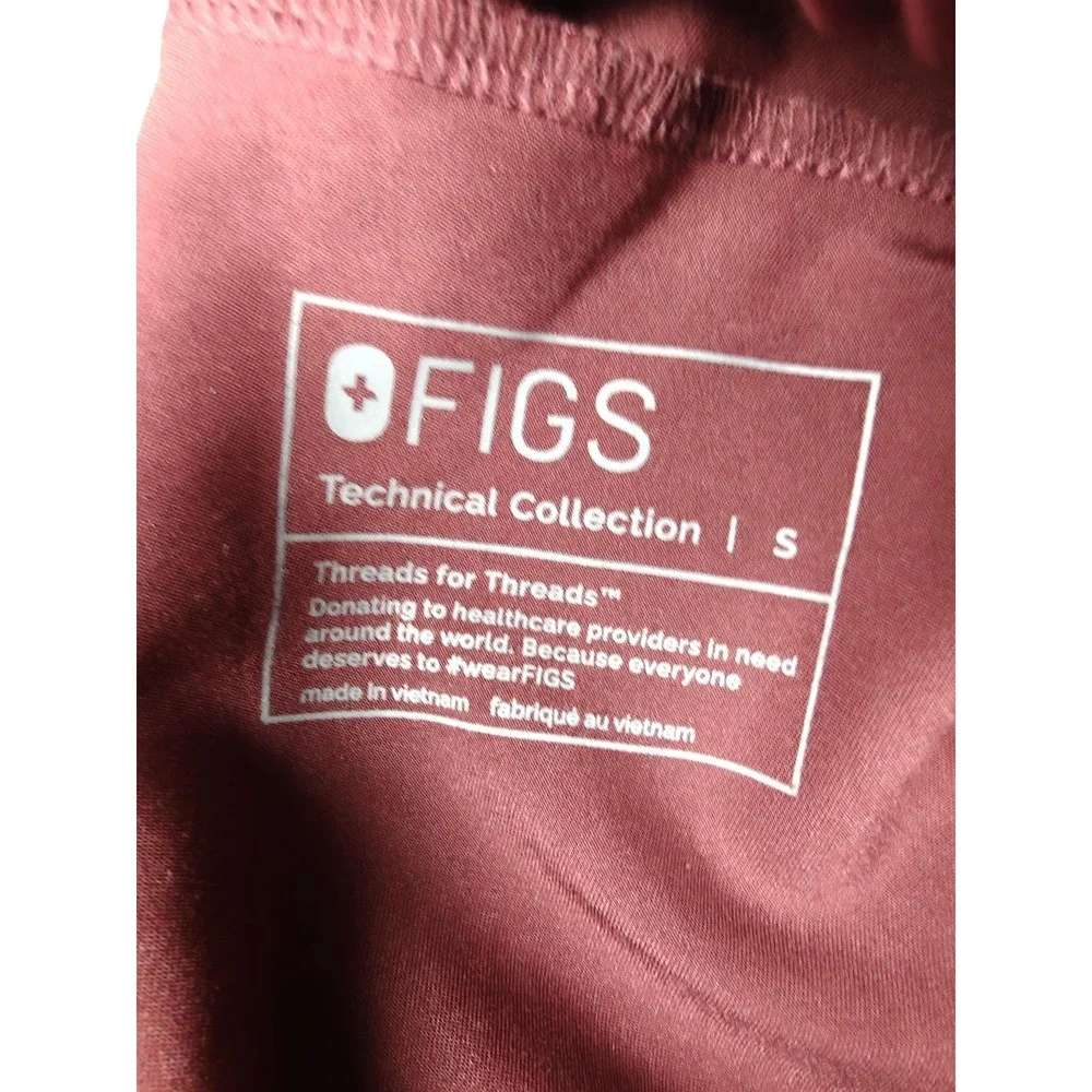 FIGS Scrub Pants Mens Small Red Technical Collection Jogger Drawstring Cuffed